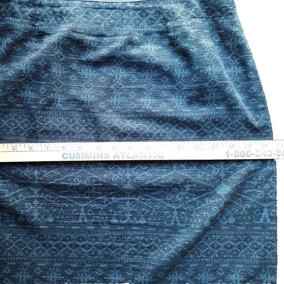 Jones New York Sport Blue/Black Aztec Print Wrap Pencil Skirt Career/Casual 10 - Picture 4 of 6
